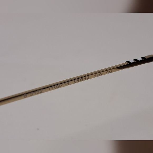 NWT Burberry Sunglasses Frames Only Prescription Gold Metal Full B3132 58-19-140 - Picture 10 of 14